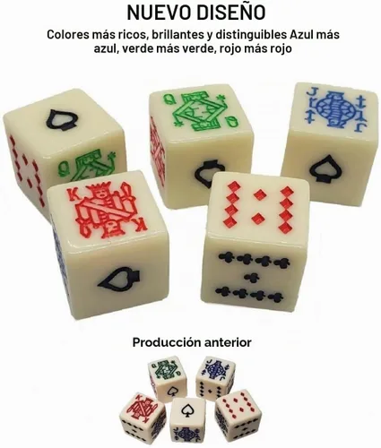 Vista 3 de Liphontcta Cyber-Deals (2) juegos de 5 dados de póquer de 0.630 in (total 10 dados)