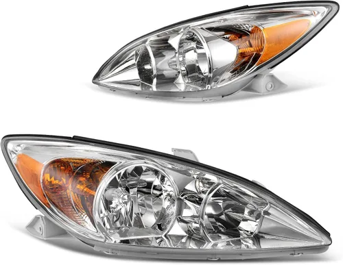 Vista 7 de DWVO - Conjunto de faros proyectores compatible con 07 08 09 2007 2008 2009 Camry Excluye Hybird, carcasa negra con reflector ámbar, lente Negro