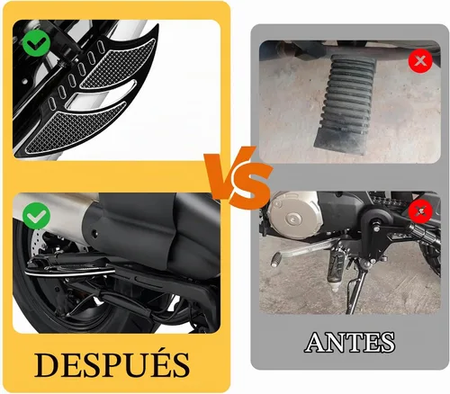 Vista 2 de Pisos Amplios para Motocicleta para Conductor y Pasajero Estriberas Frontales y Traseras para Harley Touring, Electra Glide, Road Glide, Road
