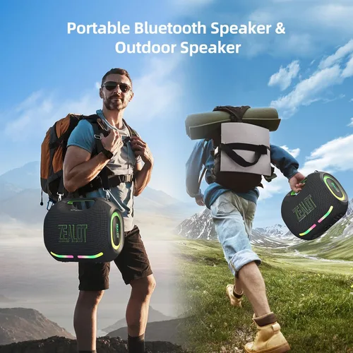 Vista 5 de ZEALOT ZE01 - Bocina portátil Bluetooth, 120W de potente sonido estéreo con graves profundos, inalámbrica, gran bocina para fiesta, compatible