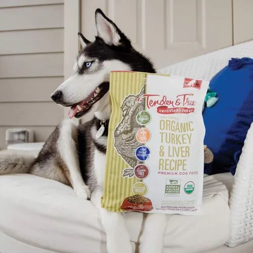 Vista 3 de Tender & True Pet Nutrition - Alimento orgánico para perros con receta de pavo e hígado, 20 libras (46012)