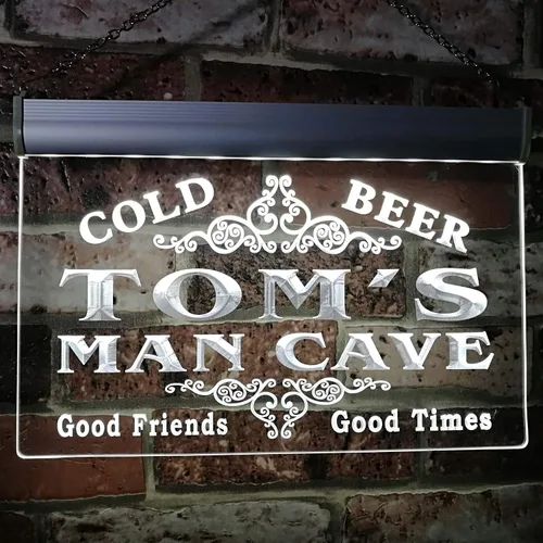 Vista 10 de ADVPRO x0154-tm Tom's Man Cave Beer Ale Bar Letrero de neón personalizado con nombre personalizado