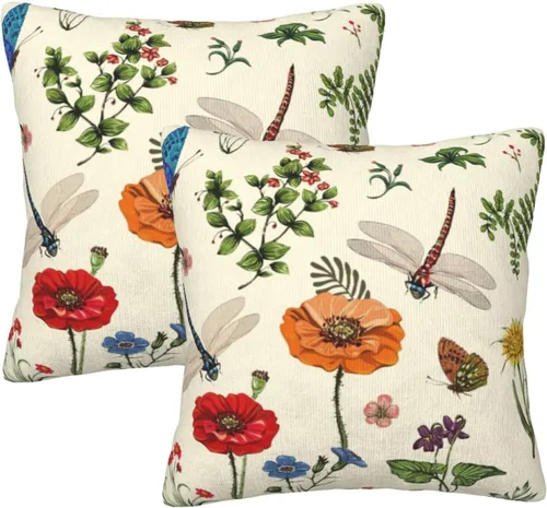 Vista 9 de Juego de 2 fundas de almohada decorativas con diseño de campanas de árbol de Navidad de 16 x 16 pulgadas, fundas de almohada decorativas