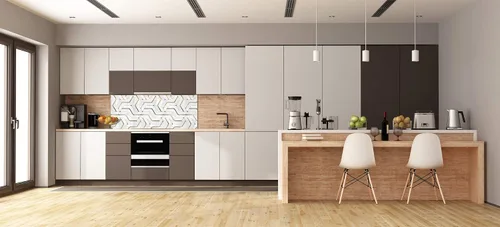 Vista 3 de Panel de cocina de cristal contemporáneo. Panel de pared de gran formato. Texturas de la serie BBS10B
