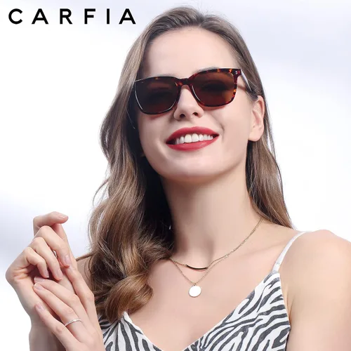 Vista 53 de Carfia Chic - Lentes de sol polarizados para mujer, protección UV400, marco de acetato pulido a mano