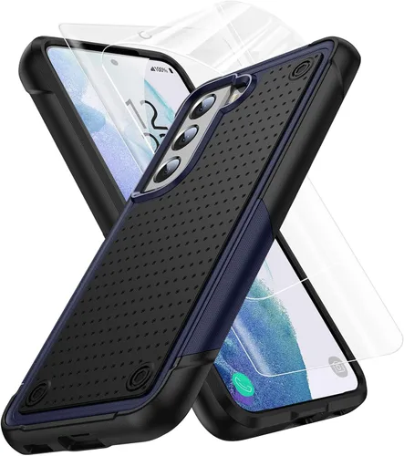 Vista 104 de Jeylly Funda para Samsung Galaxy S10 Plus S10+, ajuste delgado, doble capa, resistente, absorción de golpes, TPU con carcasa trasera de Negro