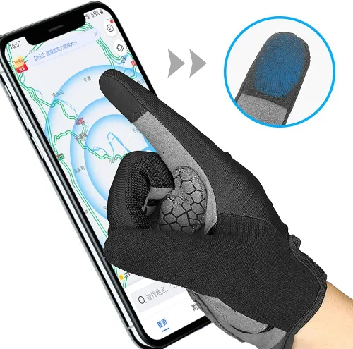 Vista 5 de Kyncilor Guantes de ciclismo, guantes de ciclismo, guantes de correr para hombres y mujeres, guantes de entrenamiento de dedo completo, pantalla