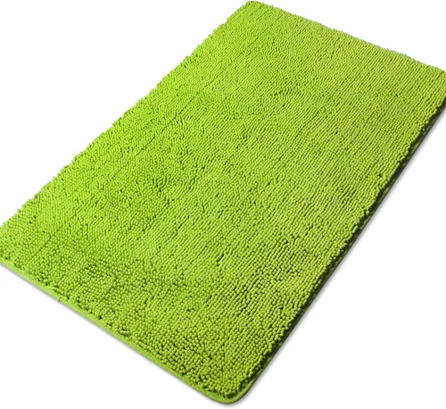 Vista 209 de Yeaban Alfombra de pasillo de baño de 24 x 72 pulgadas, antideslizante, alfombra de baño larga de felpilla gruesa, absorbente y lavable, alfombra
