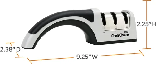 Vista 7 de Chef'sChoice - Afiladores de cuchillos manuales para cuchillos de borde recto y dentado de 15 y 20 grados con abrasivos de diamante, control