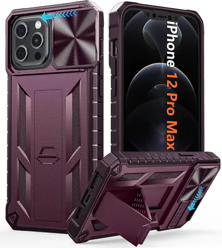 Vista 21 de FNTCASE for iPhone 11-Pro Phone Case: Military Grade Drop Proof Mobile Cover with Kickstand & Slide Rugged Shockproof Bumper Heavy Duty Protector