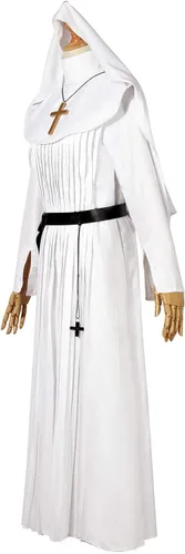 Vista 8 de Nuoqi Disfraz de monja Valak de película de terror para Halloween