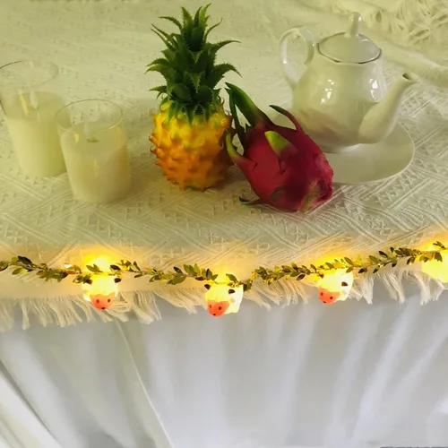 Vista 7 de Guirnalda de luces pintadas de ovejas pequeñas de 5.4 ft, 10 LED, adornos de cabra, luces novedosas, funciona con pilas, luces decorativas de hadas