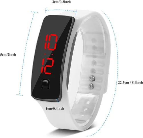 Vista 6 de Zetiling Reloj LED, reloj para niños, reloj de pulsera LED, reloj de pulsera deportivo digital con correa de silicona, reloj electrónico
