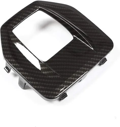 Vista 7 de Pieza de repuesto de fibra de carbono ABS para Alfa Romeo Giulia Stelvio 2017 2018 2019 Interior del coche consola central cambio panel cubierta