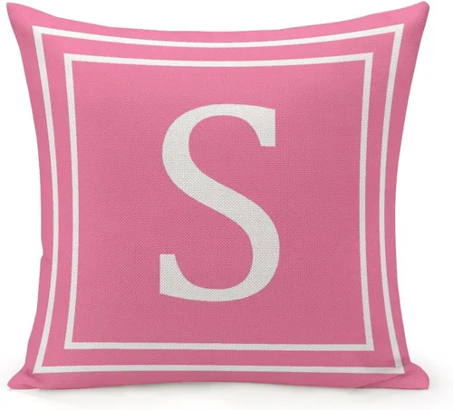 Vista 19 de Funda de almohada decorativa con diseño de letras blancas y monograma D, para sofá, dormitorio, automóvil, 16 x 16 pulgadas