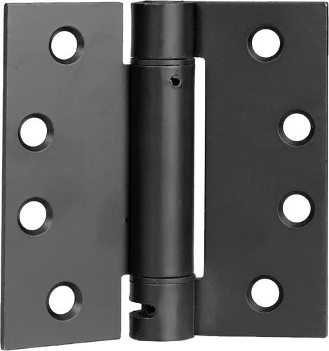 Vista 6 de Ilyapa Bisagras de puerta de cierre automático, paquete de 2, bisagra de resorte de mortaja de bronce aceitado, 4 x 4 pulgadas para puertas