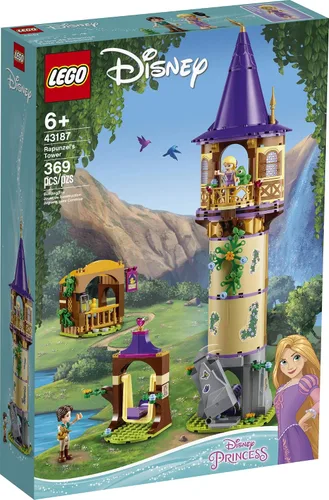 Vista 4 de LEGO Disney Princess Rapunzel's Tower 43187 Kit de juguetes de construcción de castillo y juego con 2 mini muñecas de película enredada, idea