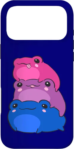 Vista 22 de Funda estética para iPhone 12/12 Pro Bisexual Flag Color Frogs Sutil Bi Pride LGBTQ