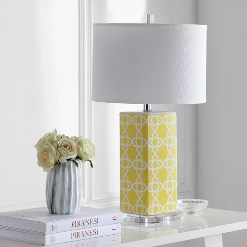 Vista 2 de Safavieh Lighting Collection - Lámpara de mesa (2 unidades), color amarillo