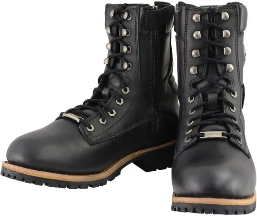 Vista 5 de Milwaukee Leather Botas clásicas para hombre con cierre de cremallera lateral
