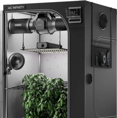 Vista 14 de AC Infinity Sistema de Cultivo AI Compacto 2x2, Kit de 1 Planta con Controlador AI de Autoaprendizaje, Flujo de Aire Dinámico y Control