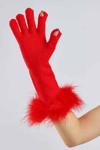 Vista 66 de Sahabowi Guantes de cuero para clima frío Manopla de lana cálida de invierno para mujeres
