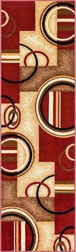Vista 16 de Well Woven Barclay Alfombra con diseño de arcos y formas, moderna, 2 pies 3 pulgadas x 7 pies 3 pulgadas, color azul claro