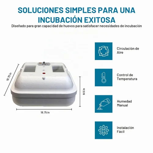 Vista 2 de HovaBator 2370 Kit de incubadora de inicio, incubadora de aire circulado, girador de huevos