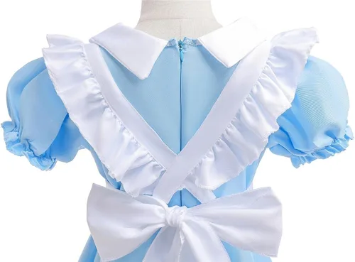 Vista 5 de Dressy Daisy Fancy Wonderland - Conjunto de disfraz de fiesta con delantal y diadema para niñas pequeñas, talla 2T a 14