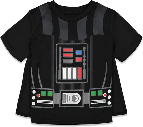 Vista 3 de Disney Star Wars Darth Vader - Conjunto de camiseta y pantalones cortos con capa