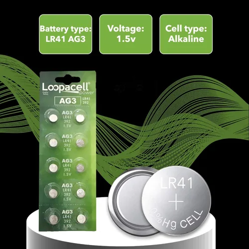 Vista 6 de LOOPACELL LR41 AG3 392 384 192 - Pilas de botón de 1,5 V (paquete de 50)