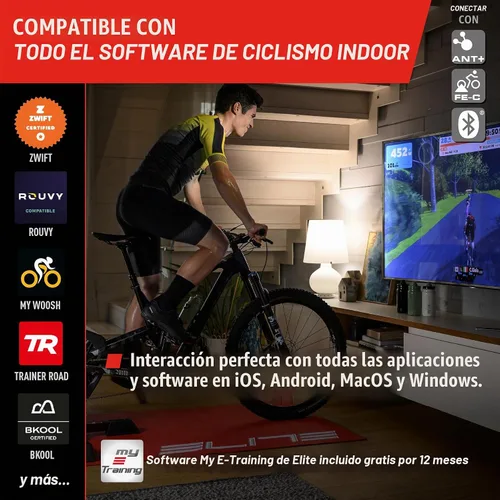 Vista 8 de Elite Direto XR Interactive Smart Trainer – Available in Standard or Zwift Cog and Click Bundle – Direct Drive Turbo Trainer for Indoor Cycling