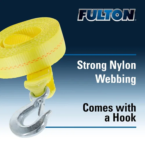 Vista 3 de Accesorio para cabrestante de remolque Fulton WS20HD0600, correa con gancho, 2 pulgadas x 20 pies