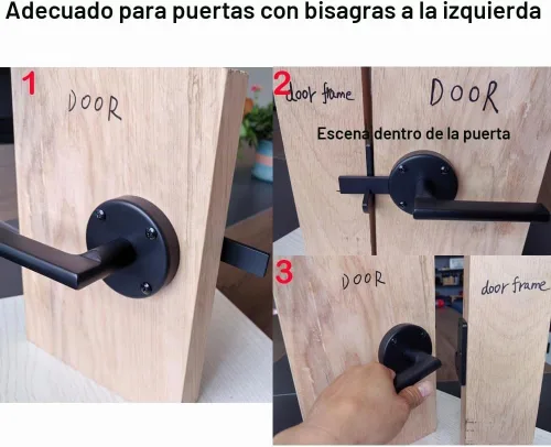 Vista 4 de Pestillo de puerta para valla de madera, pestillo de puerta