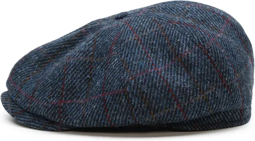 Vista 8 de Sterkowski Shelby Gorra 100% Harris Tweed Newsboy para hombre Sombrero de estilo pico de 8 paneles Negro/Amarillo
