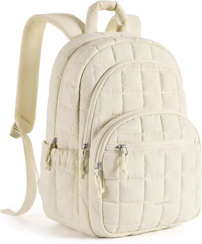 Vista 10 de BAGSMART Mochila de viaje para mujer, mochila universitaria para laptop de Negro