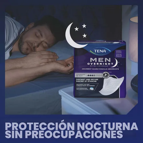 Vista 4 de Tena - Protectores de noche para hombre, almohadillas para incontinencia para hombres, 30 unidades Engineered to fit the male anatomy, these