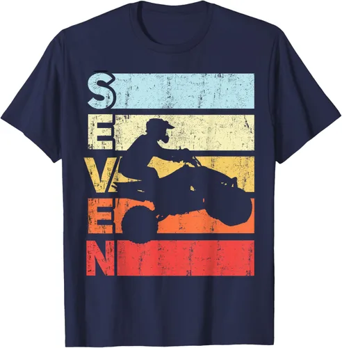 Vista 71 de ATV 7th Birthday Party ATV 4 Wheeler - Camiseta de cumpleaños temática cuádruple Negro