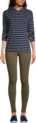 Vista 5 de Lands' End Leggings de punto de tiro medio con estrellas de mar para mujer