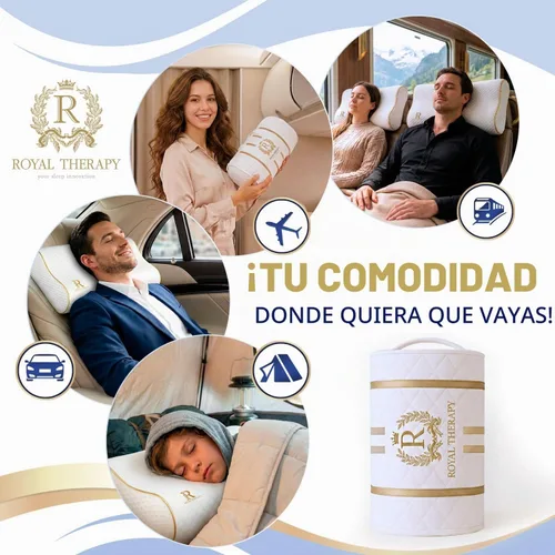 Vista 9 de Almohada de viaje de espuma viscoelástica Royal Therapy, almohada para el cuello de bambú ajustable para dormir de lado (viaje 18 x 12 x 5)