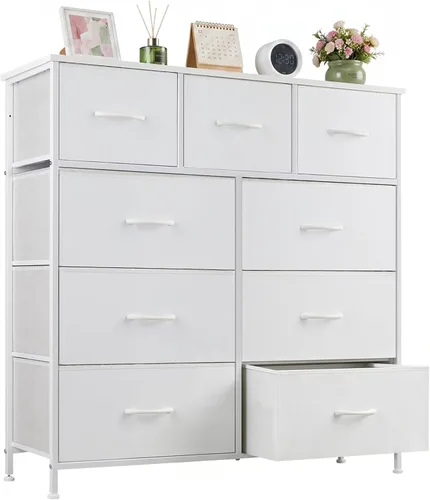 Vista 49 de Cómoda de 7 cajones para dormitorio, tela organizadora de almacenamiento Marrón