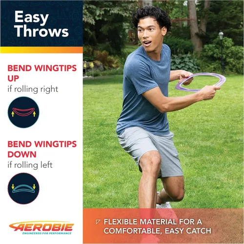 Vista 5 de Aerobie Pro Blade Anillo de Lanzamiento, Juguete Ligero para Niños para Disc Golf, Juegos en el Patio Trasero y Más, Juegos al Aire Libre