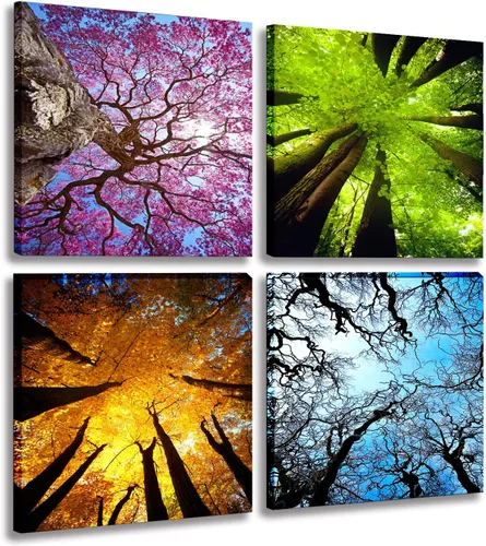 Vista 10 de MESESE Arte de pared en lienzo con cita para el hogar bendecido Decoración de pared marrón para sala de estar Blessed is the home Christian Wall