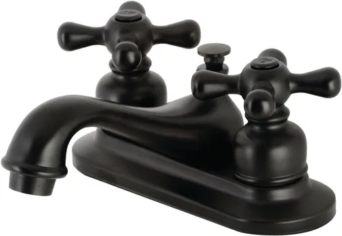 Vista 6 de Kingston Brass KB606AX Restoration - Grifo de baño central de 4 pulgadas, cobre antiguo