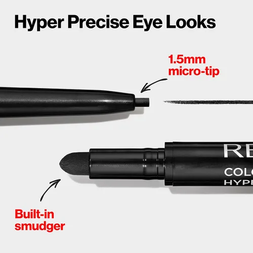Vista 4 de Revlon ColorStay - Delineador de ojos de gel, maquillaje de ojos Micro Hyper Precision con difuminador integrado, impermeable, de larga duración