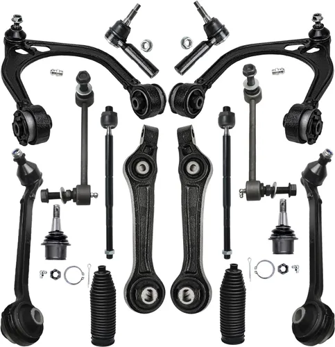 Vista 87 de Detroit Axle - Kit de suspensión frontal de 15 piezas para Jeep Grand Cherokee 99-04 1999 2000 2001 2002 2003 2004, brazos de control superior e