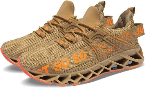 Vista 6 de COKAFIL - Zapatos de correr para hombre, tenis atléticos con bordes para caminar