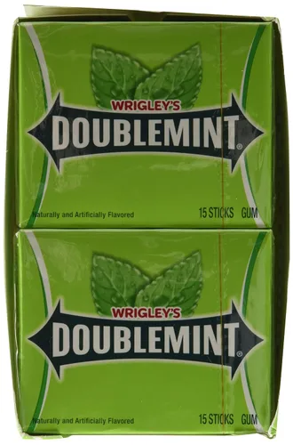 Vista 2 de Wrigley's Doublemint Goma de mascar - 15 paquetes de barras - 10 ct.