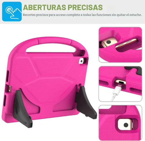 Vista 7 de SUPLIK Funda para niños para iPad de 9ª/8ª/7ª generación - 10.2 pulgadas 2021/2020/2019 Funda con protector de pantalla integrado, asa resistente a