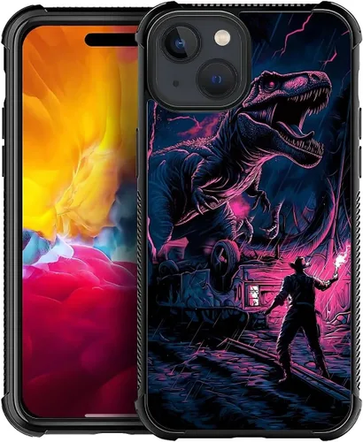 Vista 677 de Funda compatible con iPhone 15, diseño de elefantes africanos, diseño increíble a prueba de golpes, antiarañazos, carcasa trasera de policarbonato